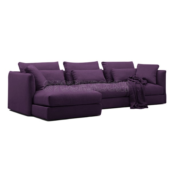 Boston Fabric Feather Down Sofa - L Shape / Sectional Sofa