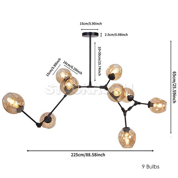 Branching Bubble Style Pendant Lamp