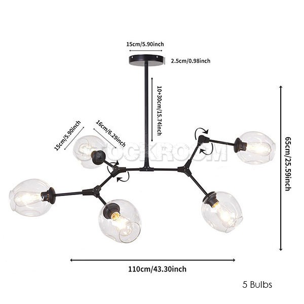 Branching Bubble Style Pendant Lamp