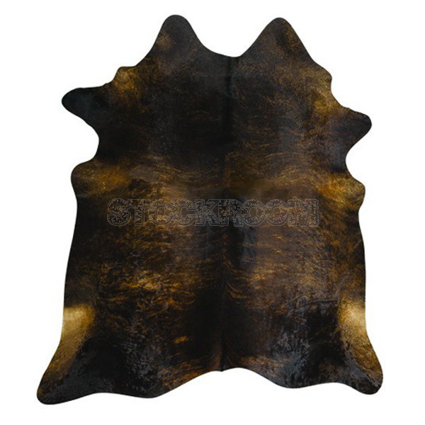 STOCKROOM Brown and White Exotic Natural Cowhide Rug