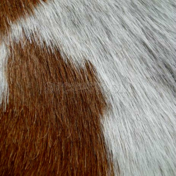 STOCKROOM Brown and White Natural Cowhide Rug