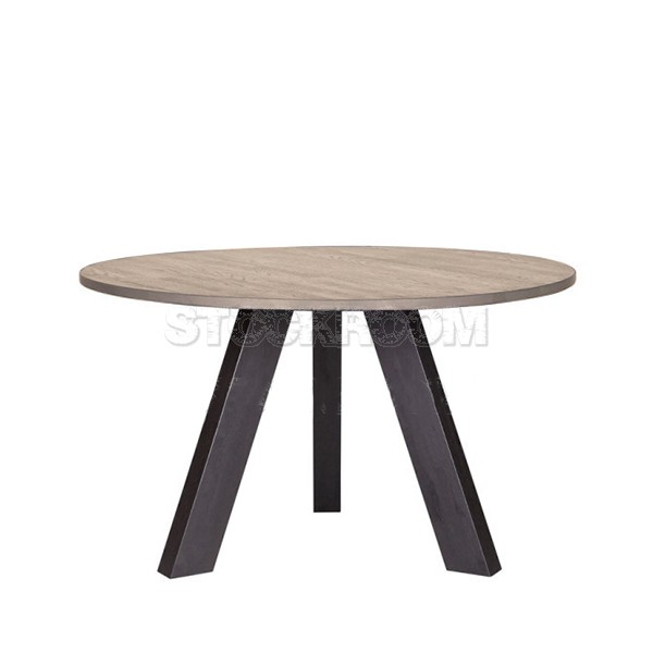 Bruno Industrial Style Round Table / Office table
