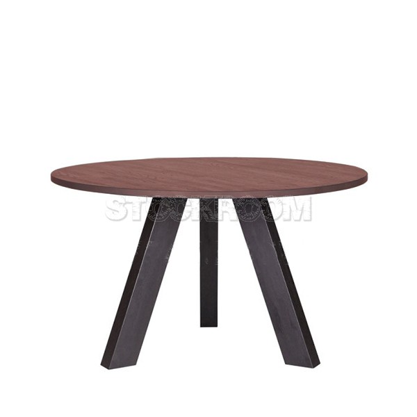 Bruno Industrial Style Round Table / Office table