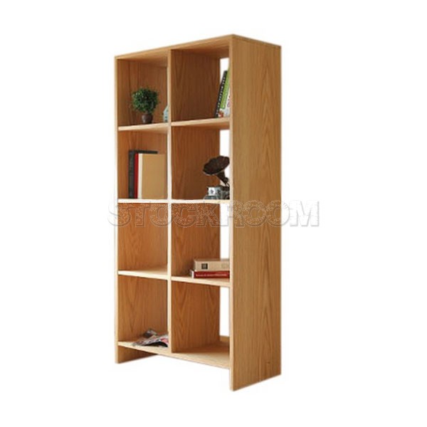 Kassiani Solid Oak Wood Bookshelves - 8 Units