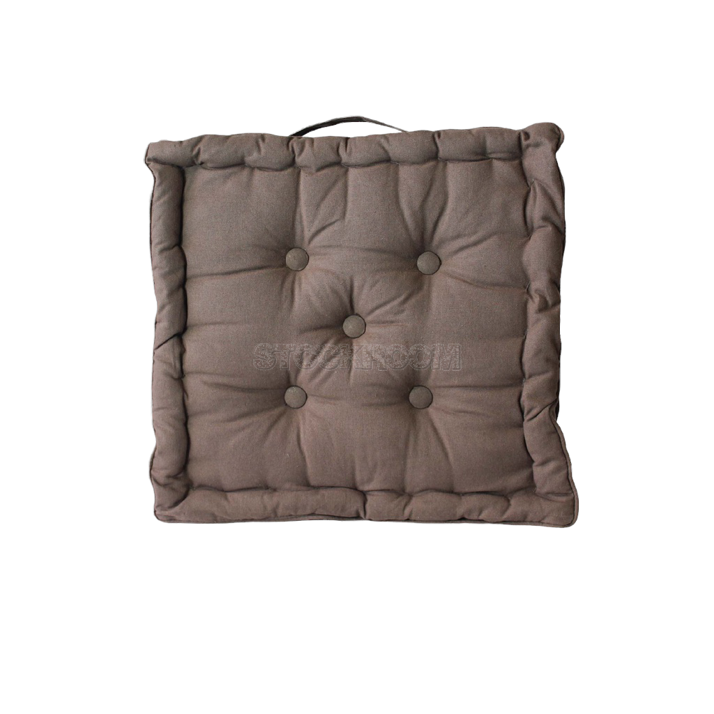 Buttoned Thicken Fabric Seat Cushion 