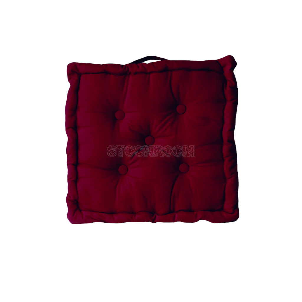 Buttoned Thicken Fabric Seat Cushion 