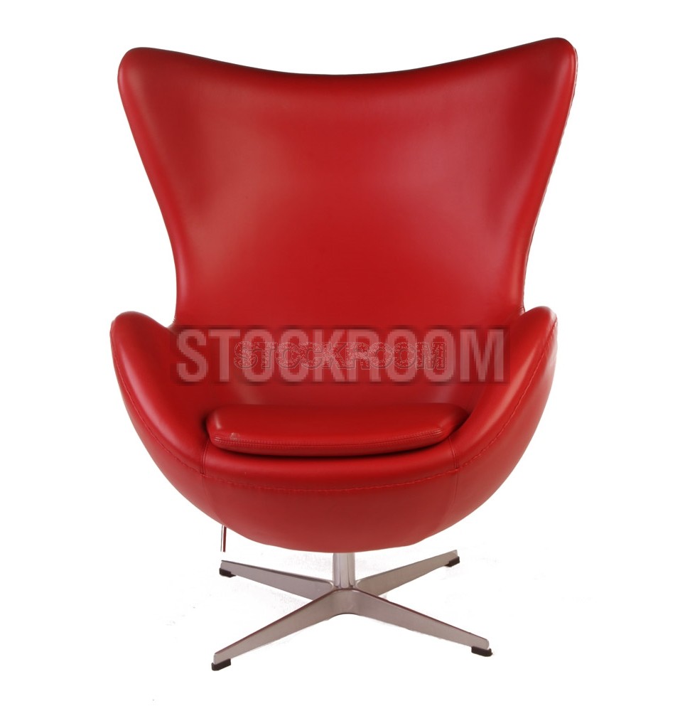 Arne Jacobsen Style Egg Chair - Leather