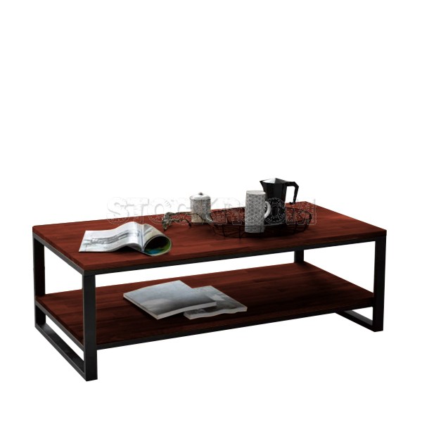Caden Solid Wood Industrial Coffee Table