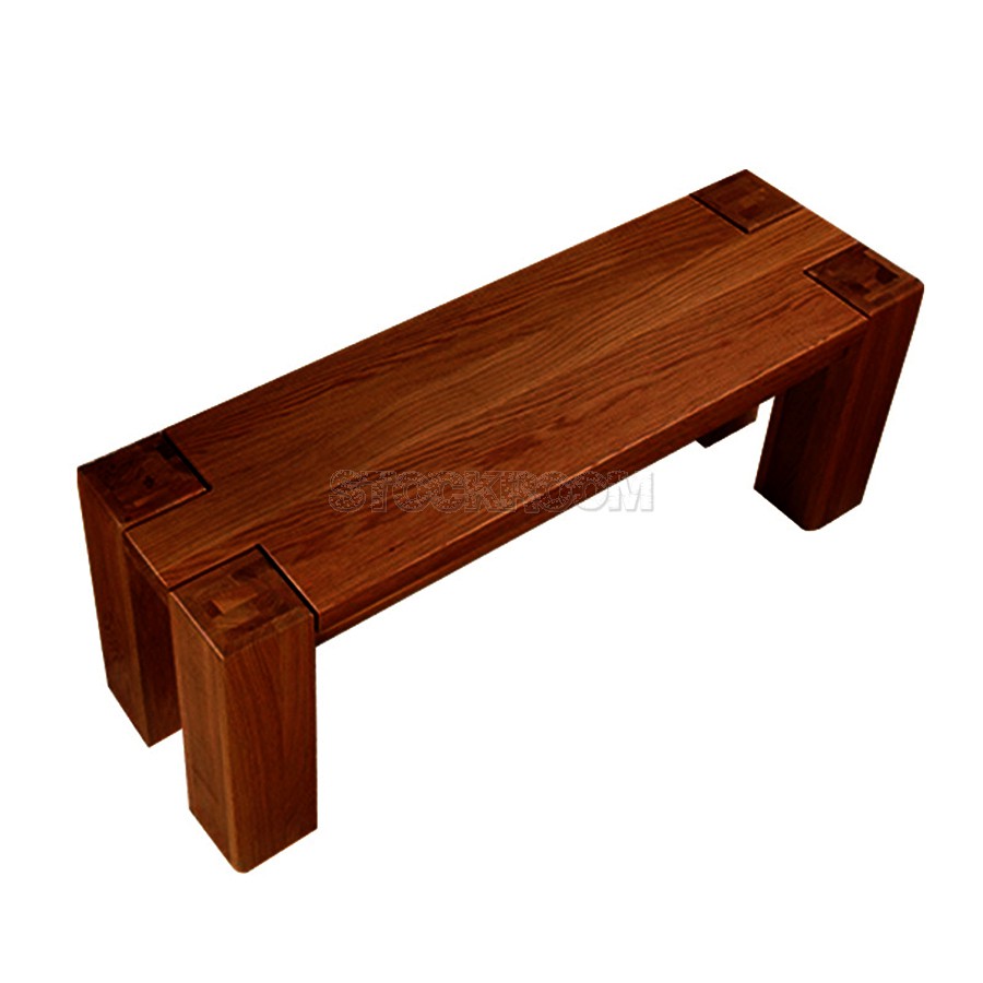 Caesar Solid Oak Wood Bench