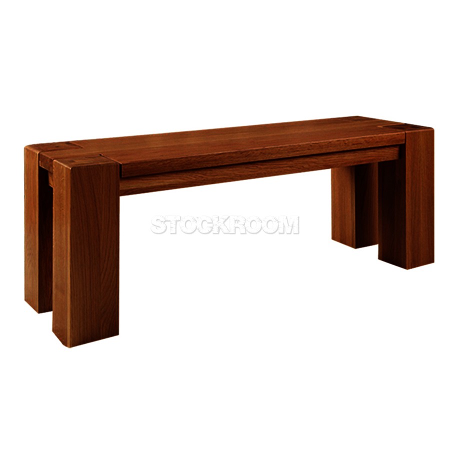 Caesar Solid Oak Wood Bench