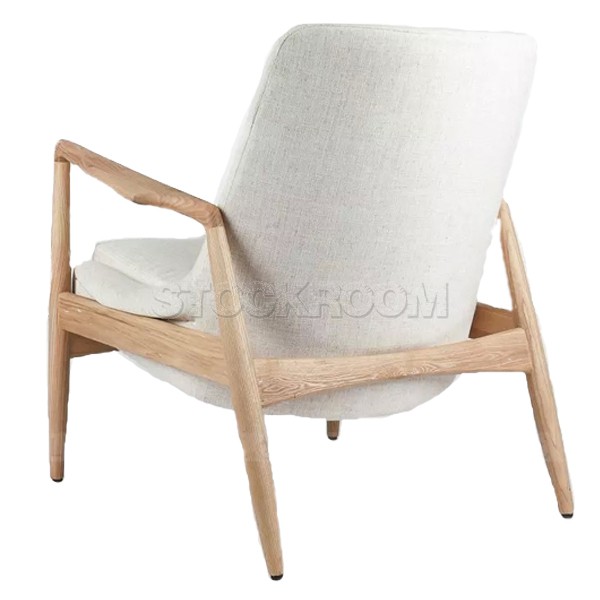 Cameron Solid Wood Upholstered Lounge Chair