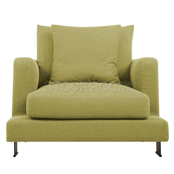 Carlo Fabric Feather Down Armchair
