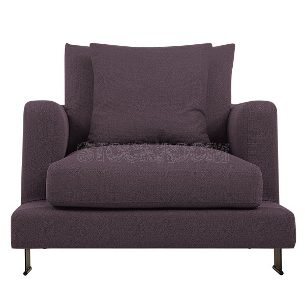 Carlo Fabric Feather Down Armchair