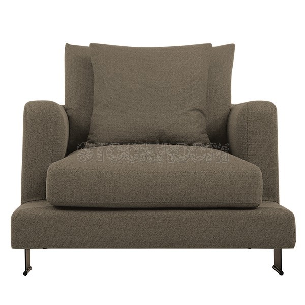 Carlo Fabric Feather Down Armchair