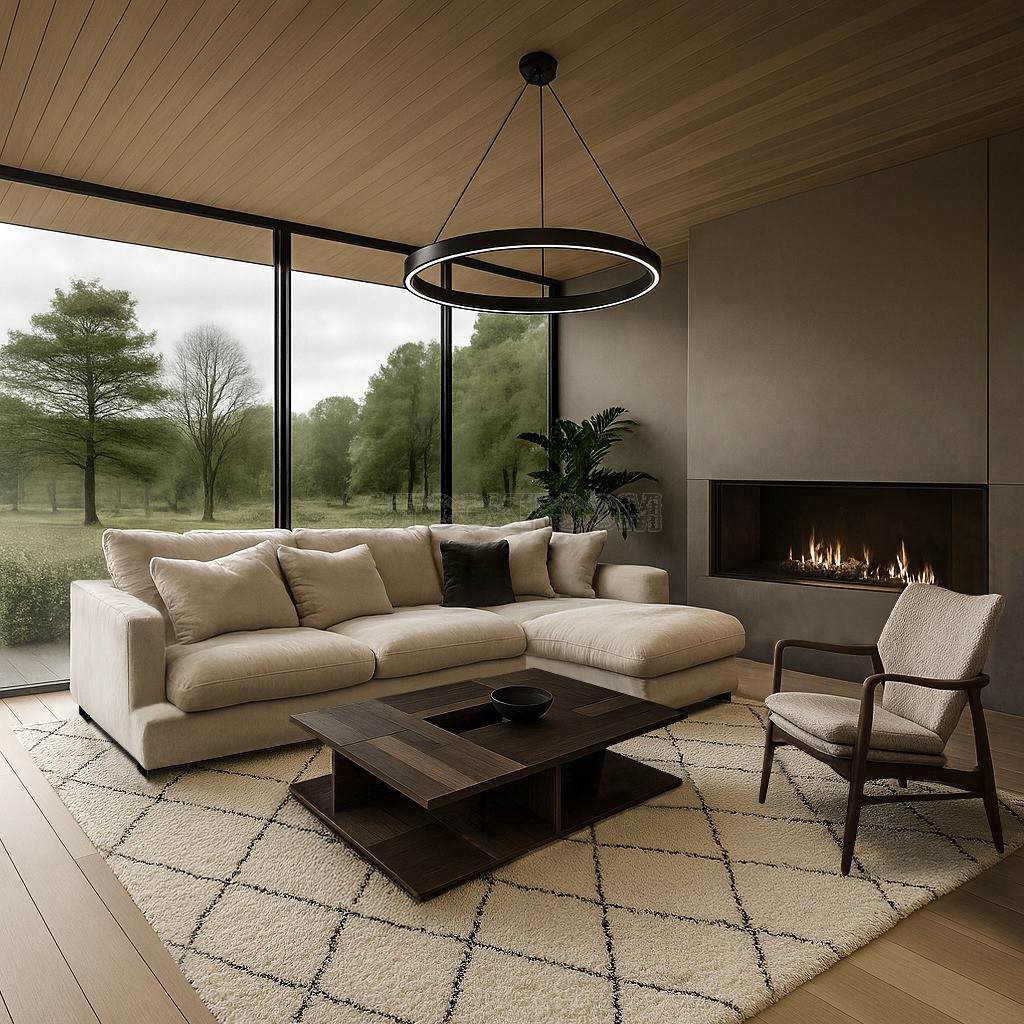 Carlo Fabric Feather Down L Shape / Sectional Sofa