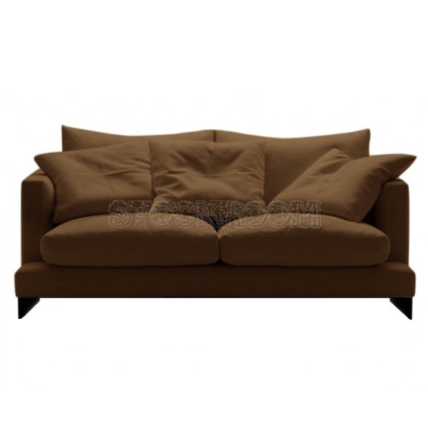 Carlo Fabric Feather Down Sofa - 2 Seater