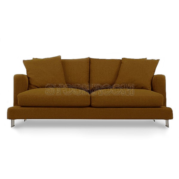 Carlo Fabric Feather Down Sofa - 3 Seater