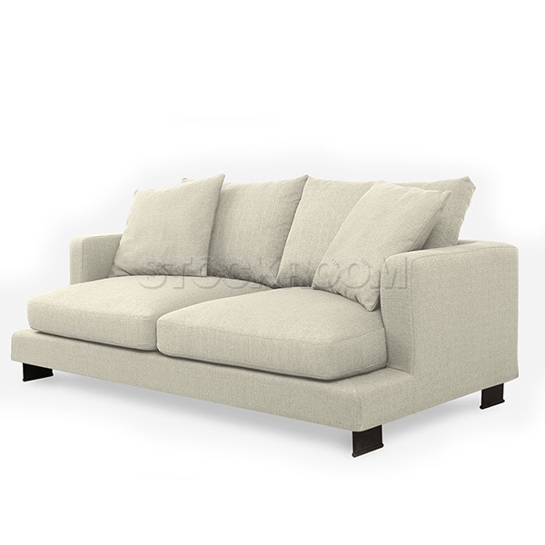 Carlo Fabric Feather Down Sofa - 3 Seater