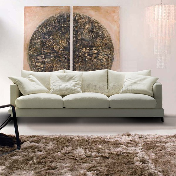 Carlo Fabric Feather Down Sofa -2 Seater