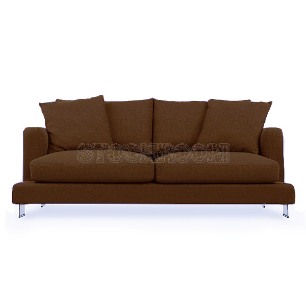 Carlo Fabric Feather Down Sofa - 2 Seater