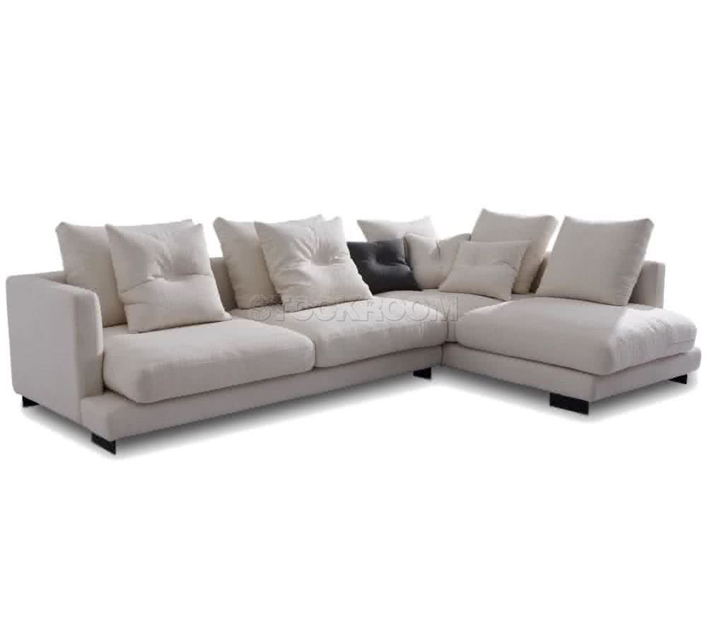 Carlo Fabric Feather Down L Shape / Sectional Sofa