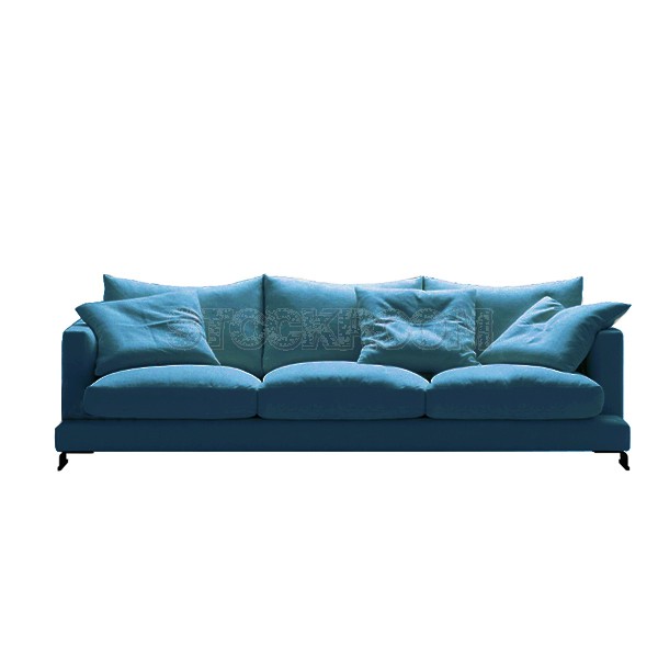 Carlo Fabric Feather Down Sofa - 3 Seater