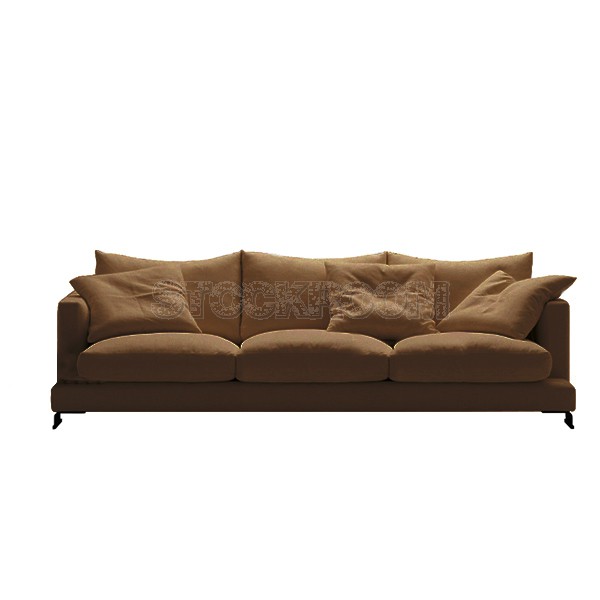 Carlo Fabric Feather Down Sofa - 3 Seater