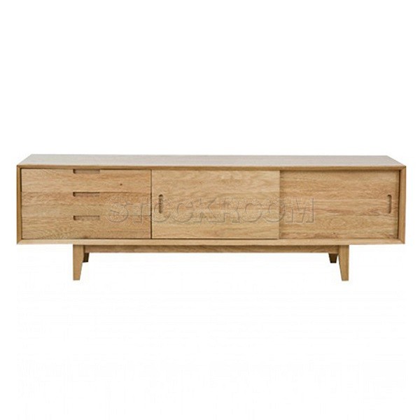 Carlos Solid Oak Wood TV Cabinet