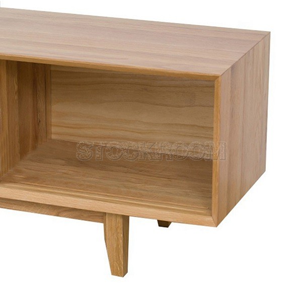 Carlos Solid Oak Wood TV Cabinet