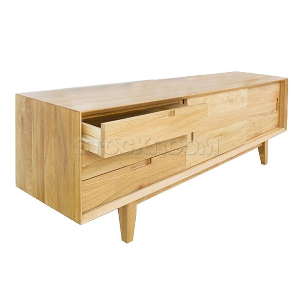 Carlos Solid Oak Wood TV Cabinet