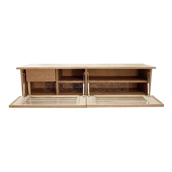 Carlotta Solid Oak Wood TV Cabinet