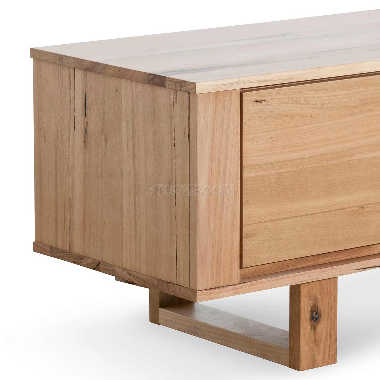 Carmela Solid Oak Wood TV Cabinet With 2 Drawers