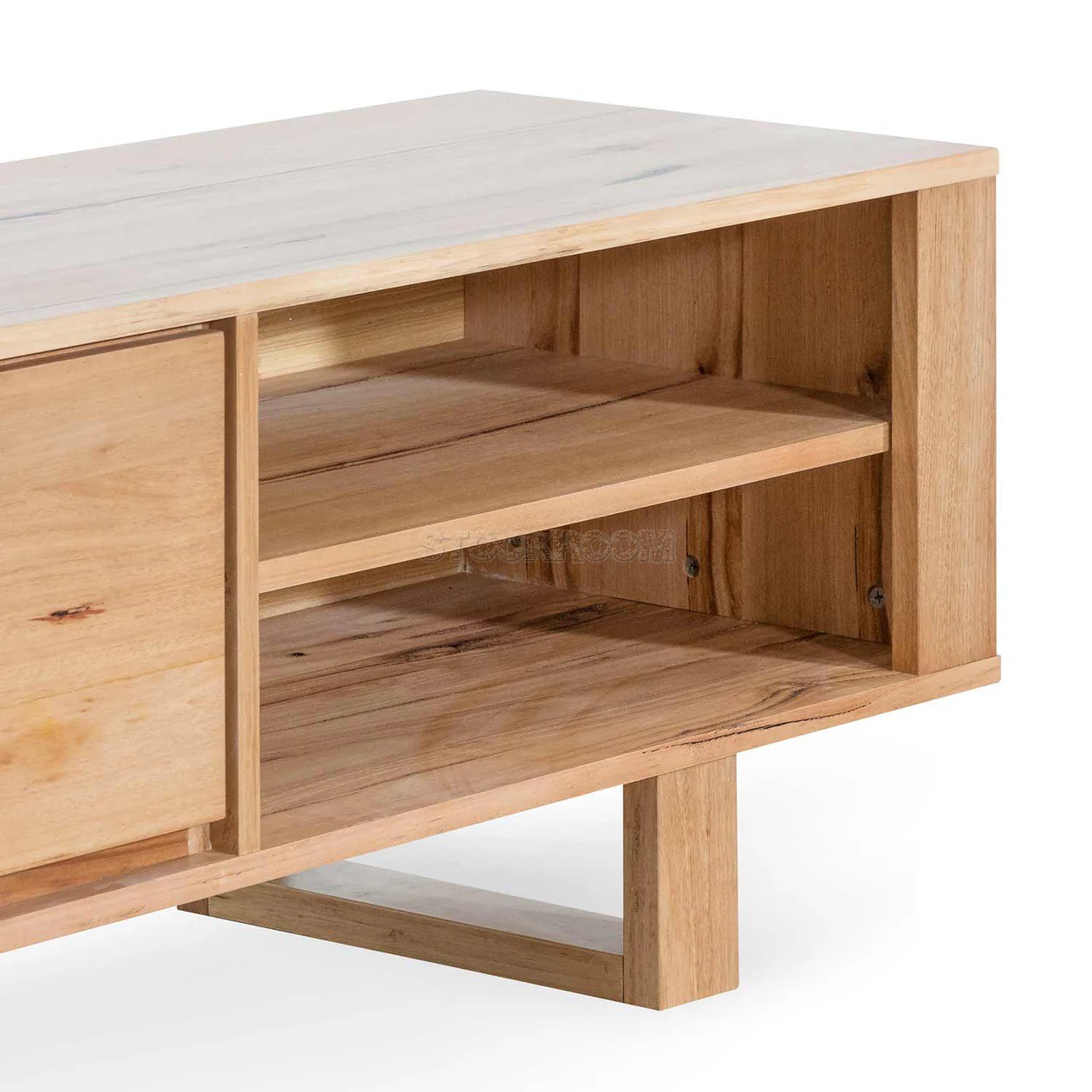 Carmela Solid Oak Wood TV Cabinet With 2 Drawers