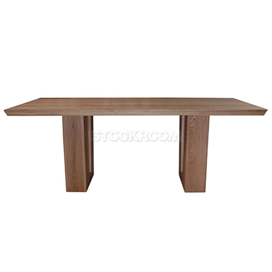 Carroll Solid Oak Wood Dining Table