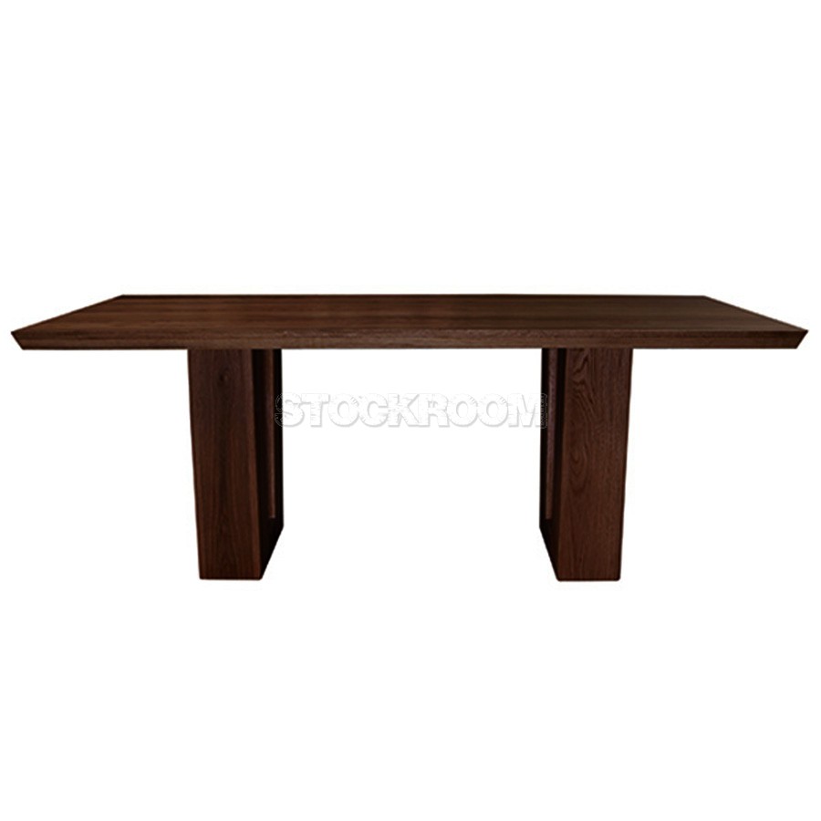 Carroll Solid Oak Wood Dining Table