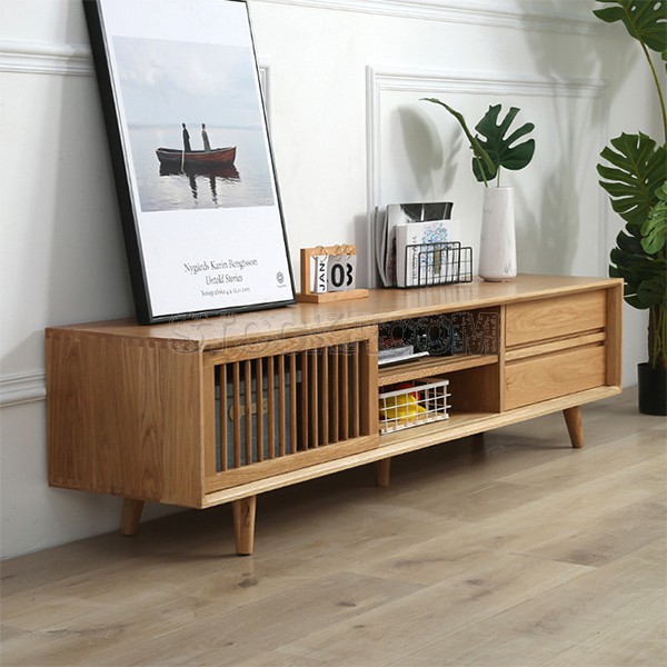 Casper Solid Oak Wood TV Cabinet