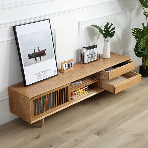 Casper Solid Oak Wood TV Cabinet