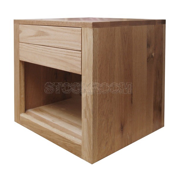 Cassie Solid Oak Wood Bedside Table