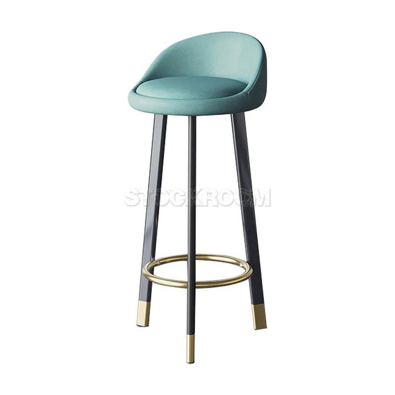 Celia Scandinavian Low Back Upholstered Bar Stool