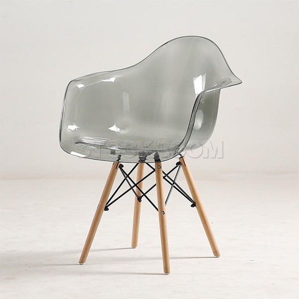 Charles Eames DAW Style Chair - Transparent (Set of 2)