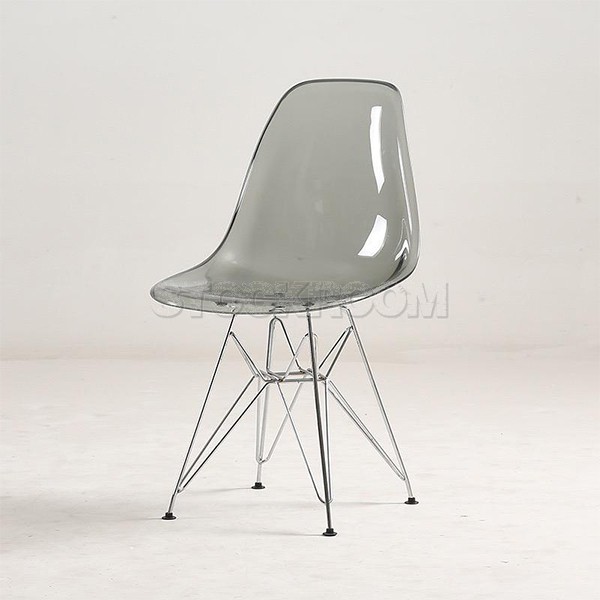 Charles Eames DSR Style Dining Chair - Transparent (Set of 2)