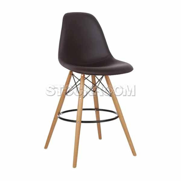 Charles Eames DSW Style Bar Stool - Leather Version