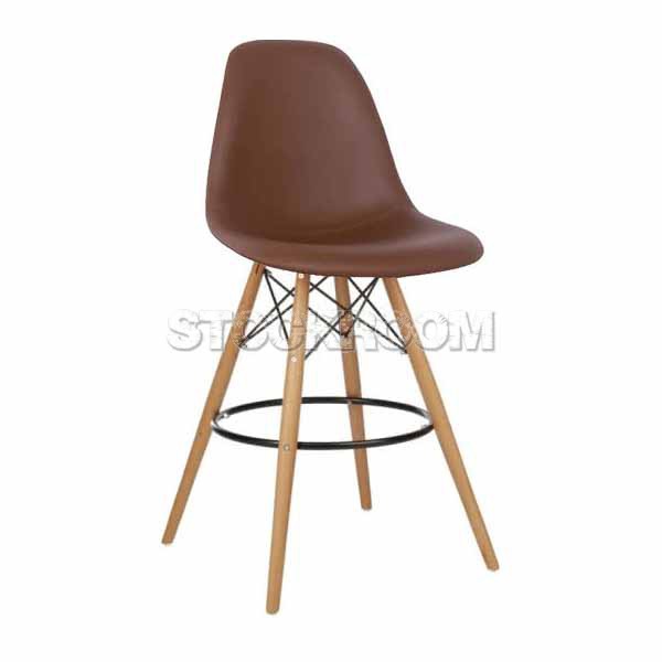 Charles Eames DSW Style Bar Stool - Leather Version