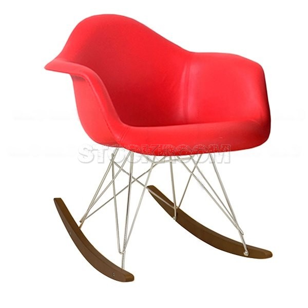 Charles Eames Style Rocking Chair - Leather Version