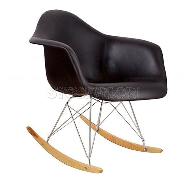 Charles Eames Style Rocking Chair - Leather Version