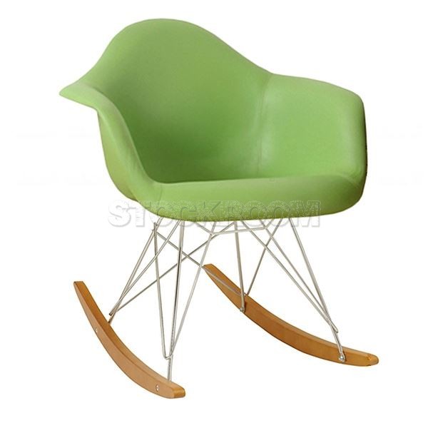 Charles Eames Style Rocking Chair - Leather Version