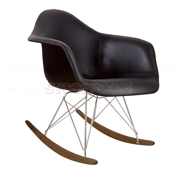 Charles Eames Style Rocking Chair - Leather Version