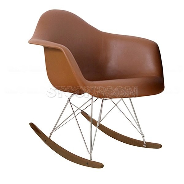 Charles Eames Style Rocking Chair - Leather Version