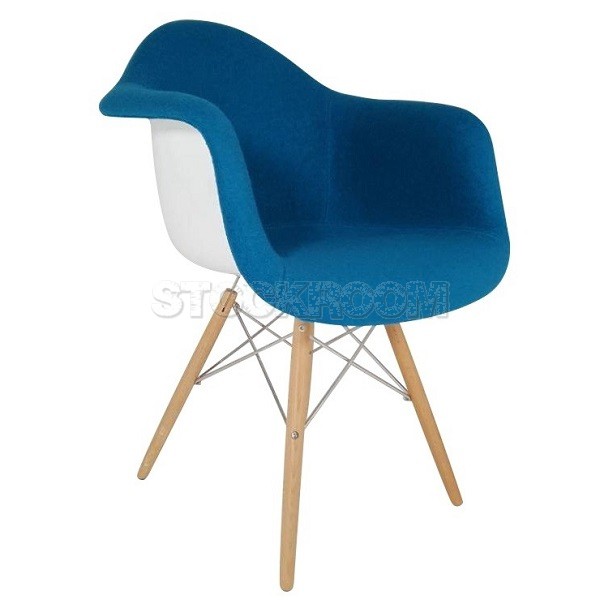 Charles Eames Upholstered DAW Style Chair - Half Fabric