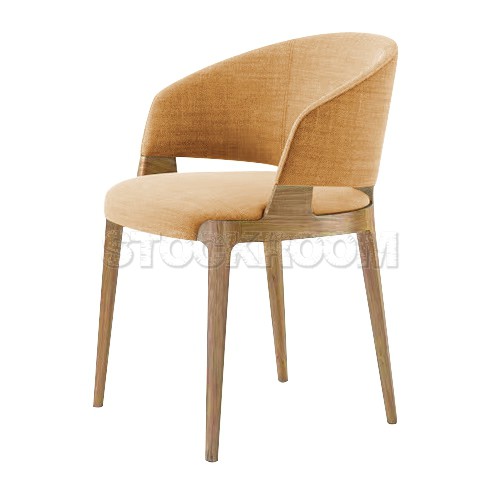 Chenille Dining Armchair - Fabric